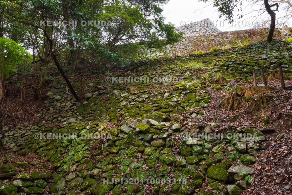 奈良県　高取城　七つ井戸の石垣