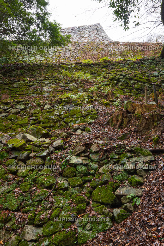奈良県　高取城　七つ井戸の石垣