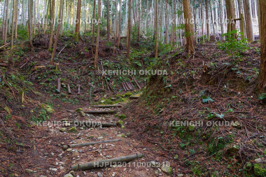奈良県　高取城　七曲り