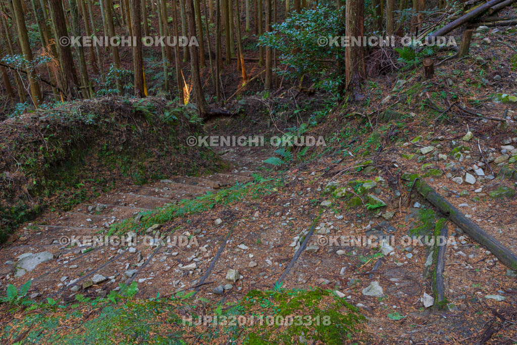 奈良県　高取城　七曲り