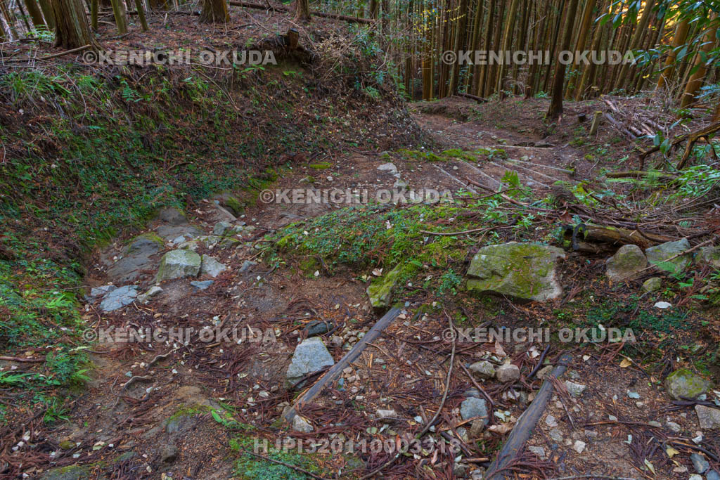 奈良県　高取城　七曲り
