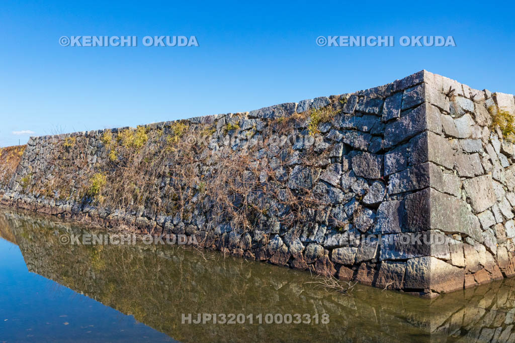 奈良県　大和郡山城　松蔭堀の石垣