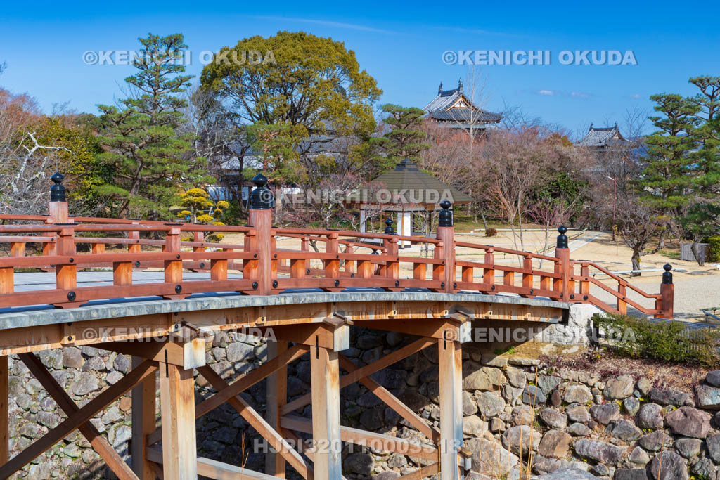 奈良県　大和郡山城　極楽橋と毘沙門曲輪跡