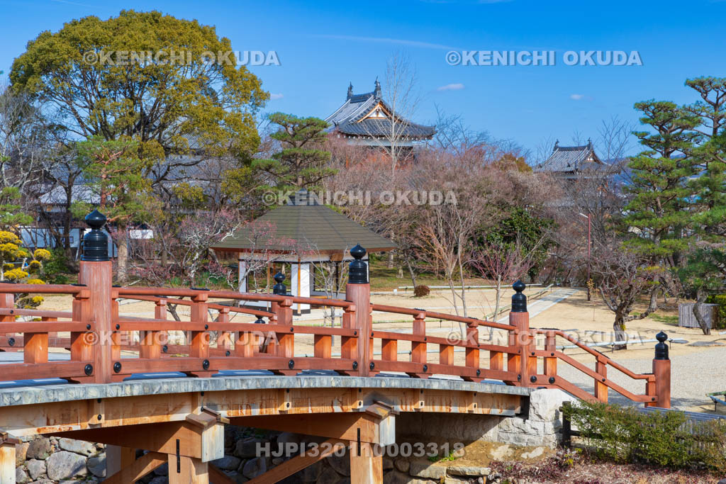 奈良県　大和郡山城　極楽橋と毘沙門曲輪跡