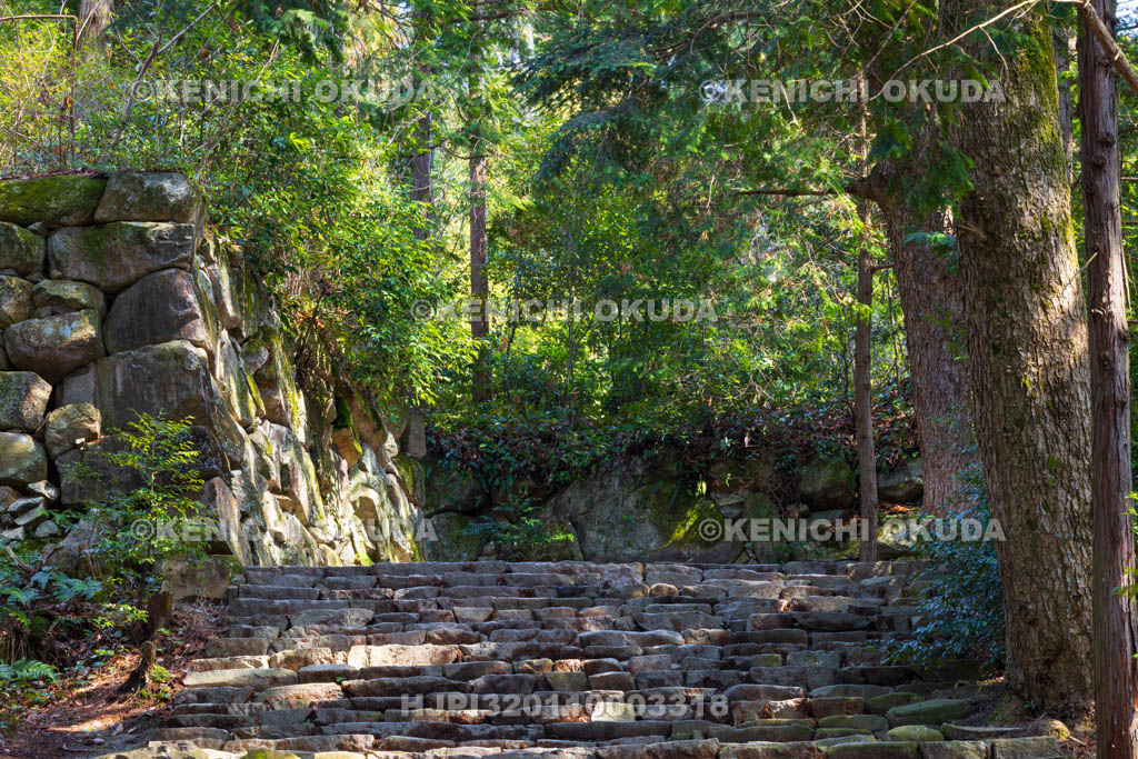 滋賀県　安土城址　黒金門跡