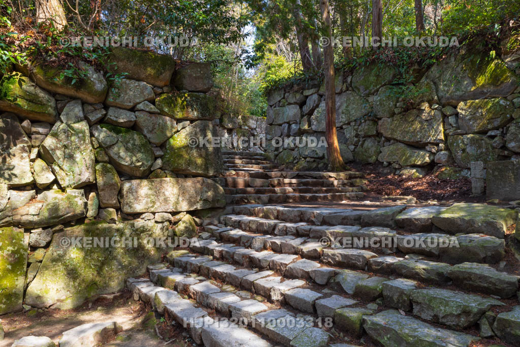 滋賀県　安土城址　黒金門跡
