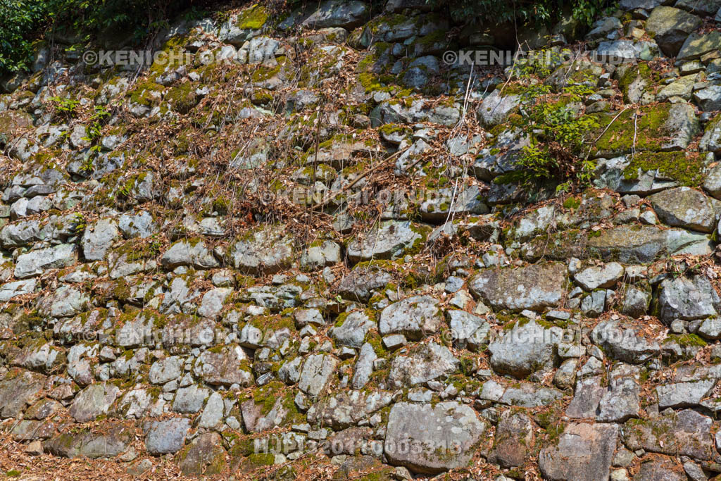滋賀県　安土城址　二の丸跡の石垣