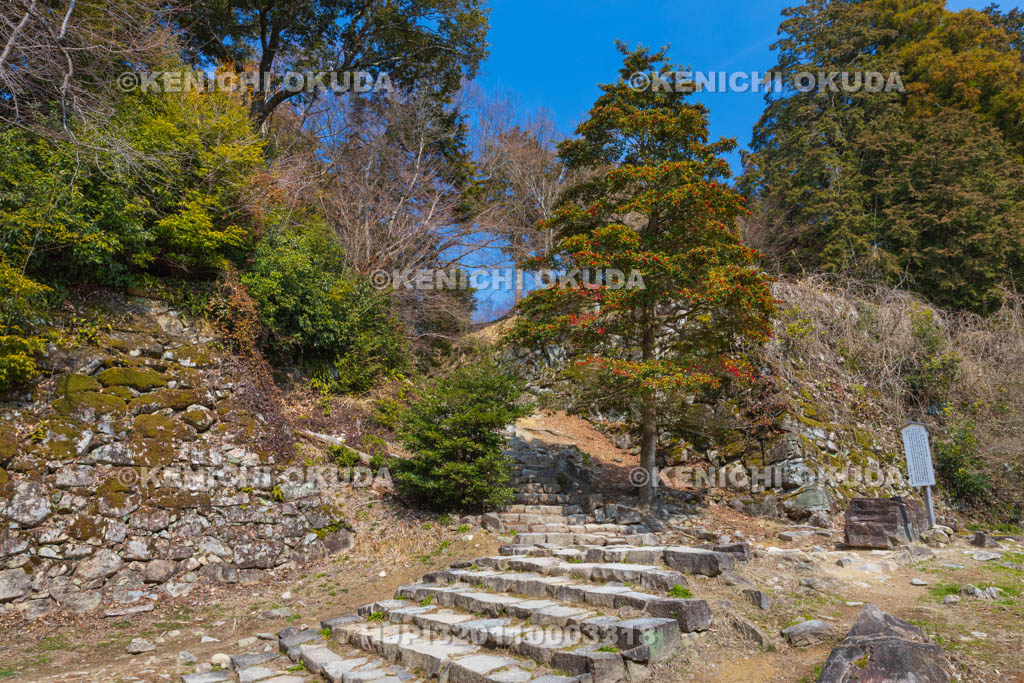 滋賀県　安土城址　本丸西虎口