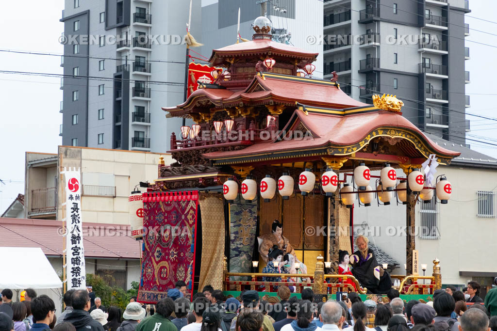 滋賀県　長浜曳山祭　御旅所での狂言奉納　月宮殿（げっきゅうでん）
