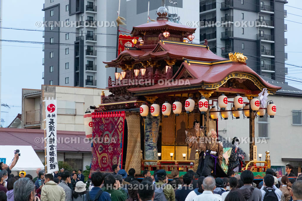滋賀県　長浜曳山祭　御旅所での狂言奉納　月宮殿（げっきゅうでん）