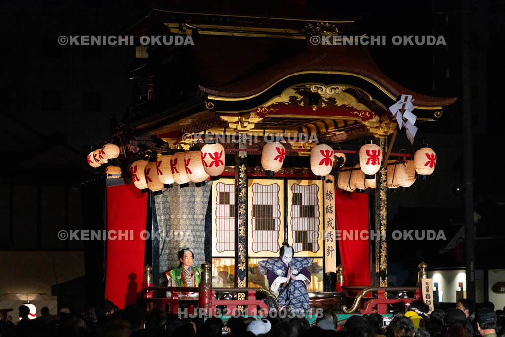 滋賀県　長浜曳山祭　御旅所での狂言奉納　春日山（かすがざん）
