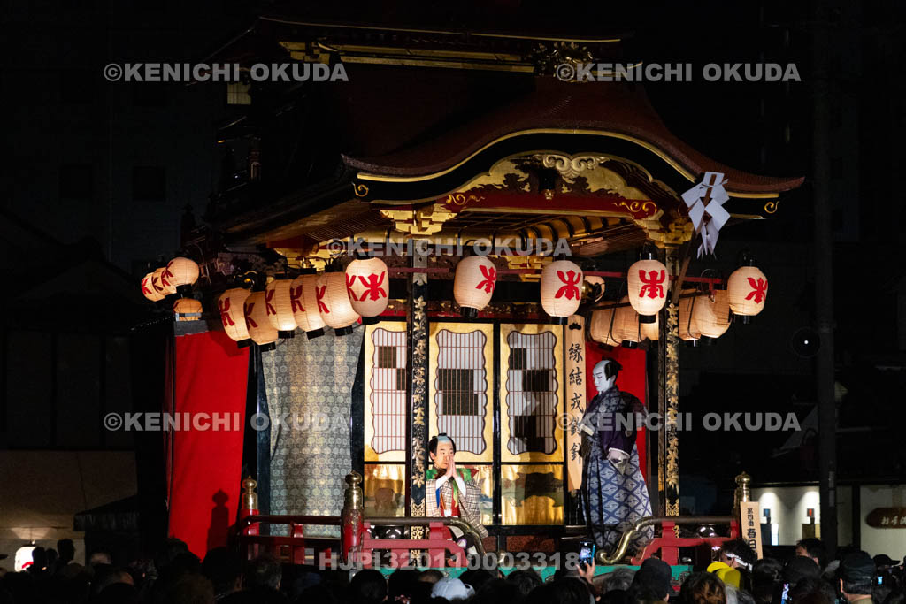 滋賀県　長浜曳山祭　御旅所での狂言奉納　春日山（かすがざん）
