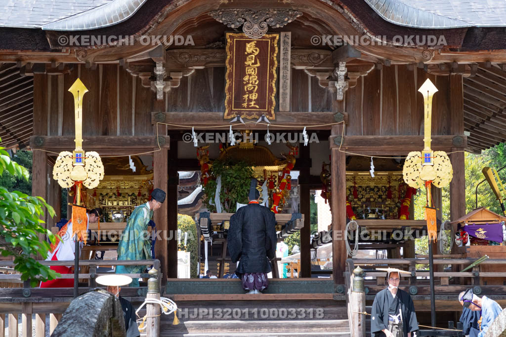滋賀県　日野祭　宵祭（西之宮祭）　渡御祭　祝詞奏上