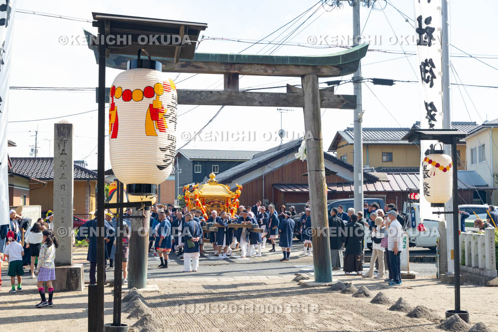 滋賀県　日野祭　宵祭（西之宮祭）　西之宮　宮入