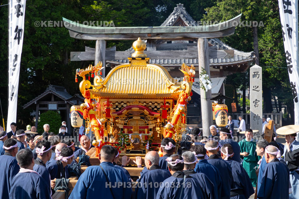 滋賀県　日野祭　宵祭（西之宮祭）　西之宮　宮入