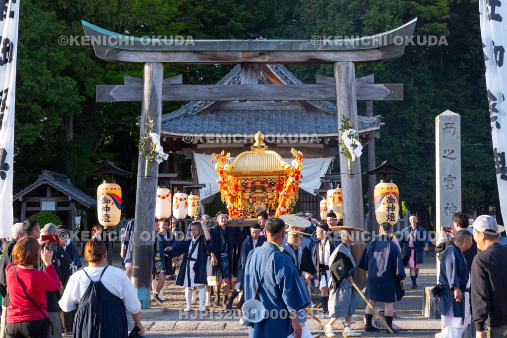 滋賀県　日野祭　宵祭（西之宮祭）　神輿還御