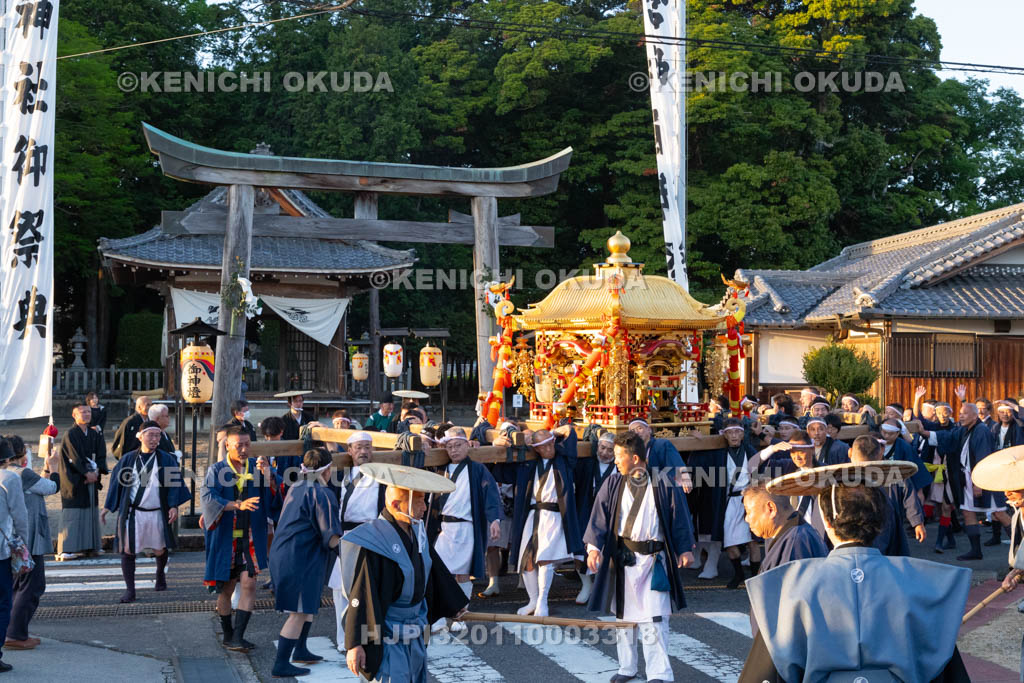 滋賀県　日野祭　宵祭（西之宮祭）　神輿還御