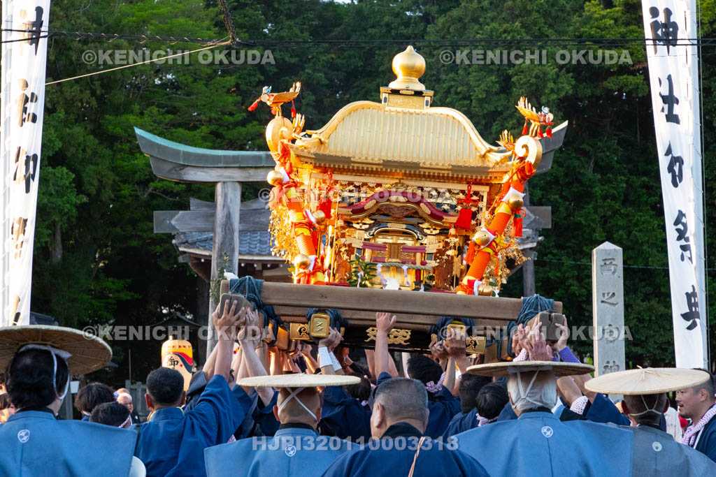 滋賀県　日野祭　宵祭（西之宮祭）　神輿還御