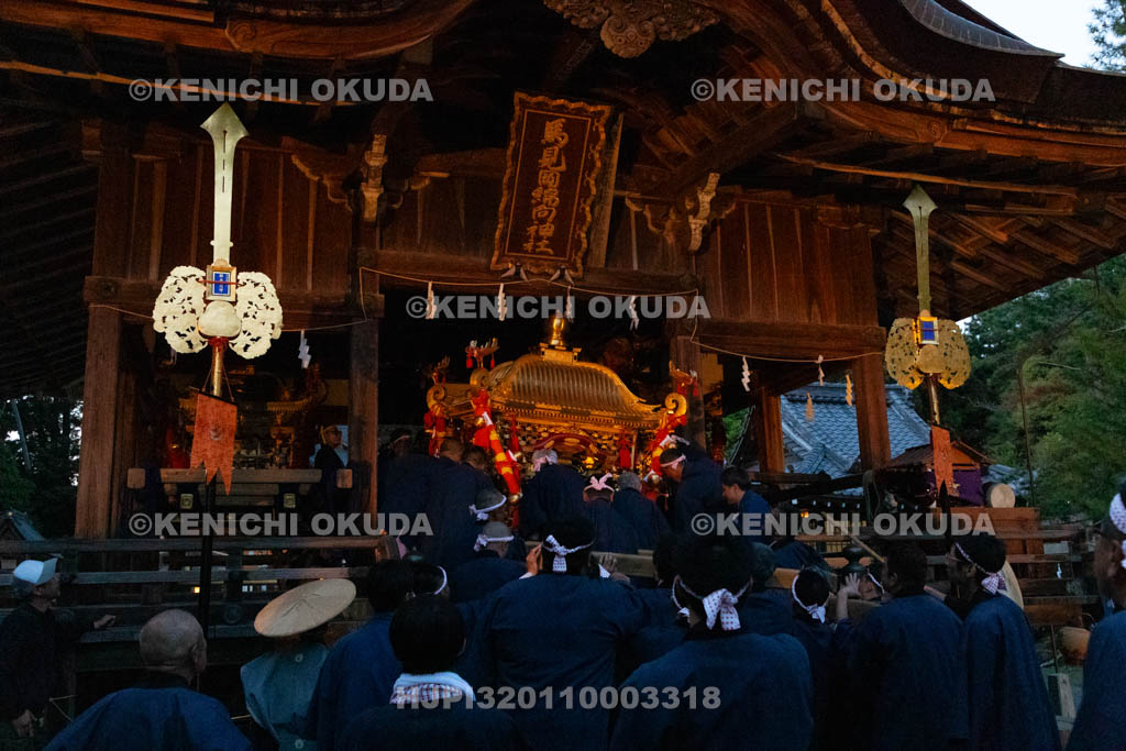 滋賀県　日野祭　宵祭（西之宮祭）　神輿還御