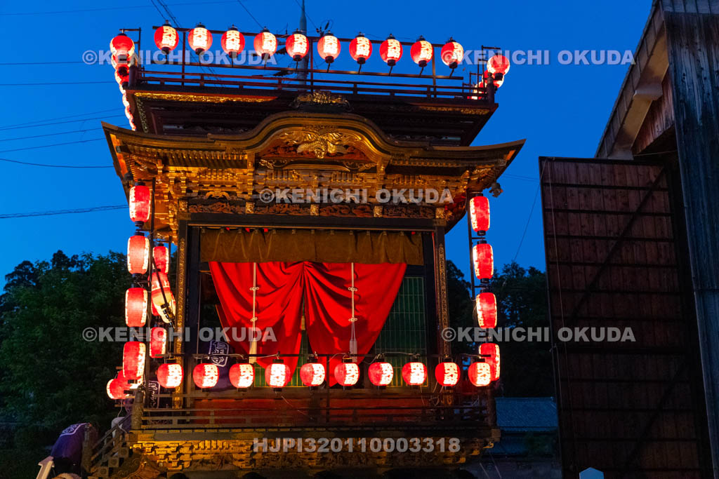 滋賀県　日野祭　宵祭（西之宮祭）　西大路曳山（仁正寺）