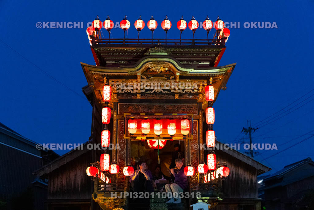 滋賀県　日野祭　宵祭（西之宮祭）　西大路曳山（仁正寺）