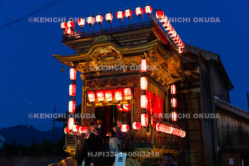 滋賀県　日野祭　宵祭（西之宮祭）　西大路曳山（仁正寺）