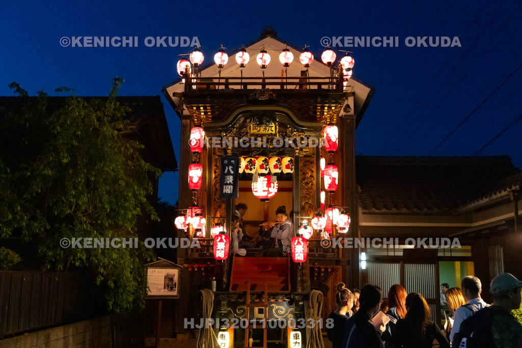滋賀県　日野祭　宵祭（西之宮祭）　新町曳山（八景閣）