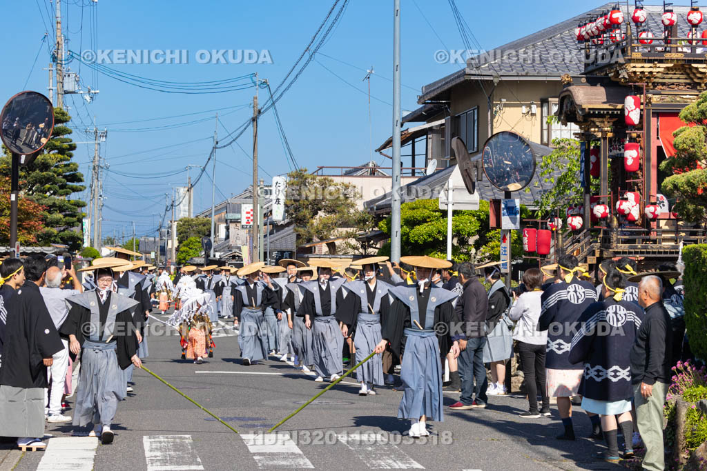 滋賀県　日野祭　本祭　神調社の神子警固