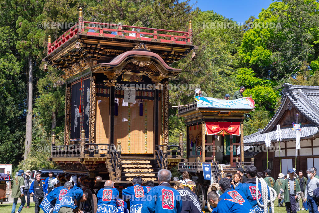 滋賀県　日野祭　本祭　清水町曳山（六徳）宮入