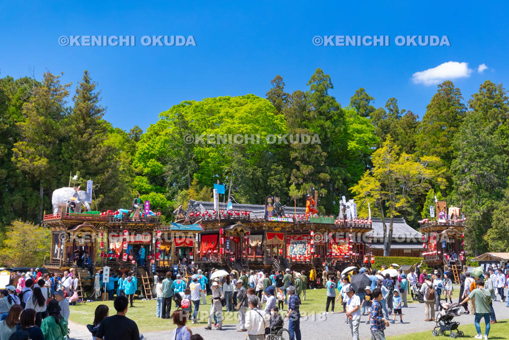 滋賀県　日野祭　本祭　境内の曳山