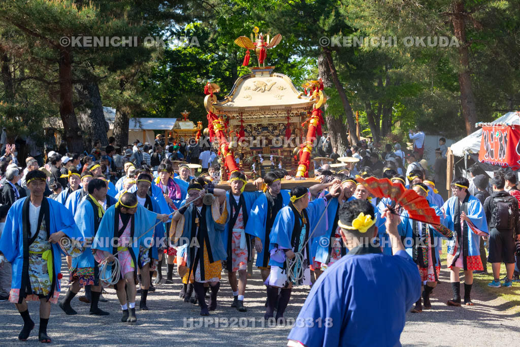 滋賀県　日野祭　本祭　還御出発