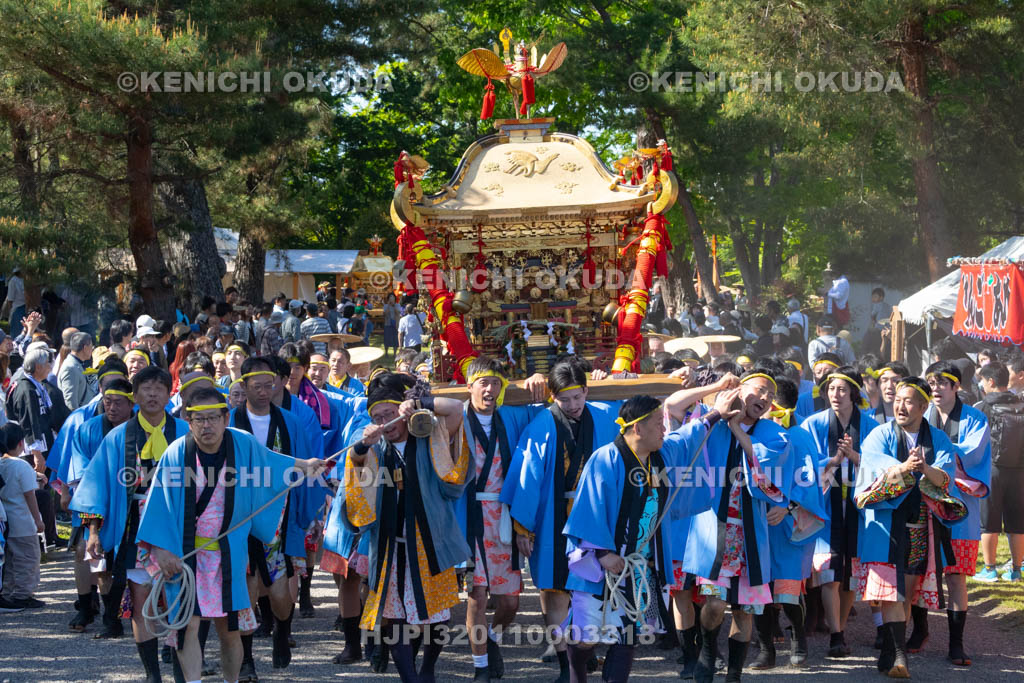 滋賀県　日野祭　本祭　還御出発