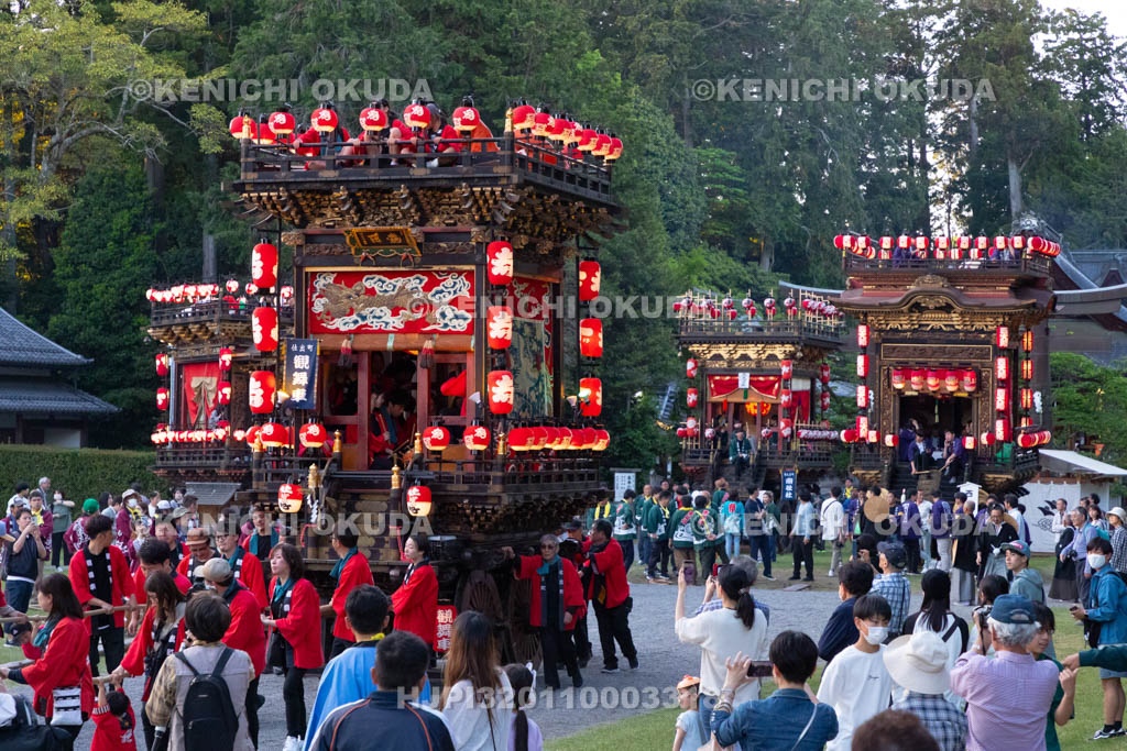 滋賀県　日野祭　本祭　仕出町曳山（観舞車）引き取り