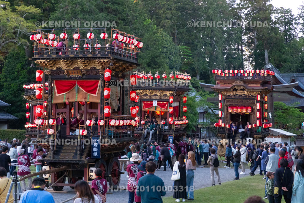 滋賀県　日野祭　本祭　金英町曳山（芳菊車）引き取り