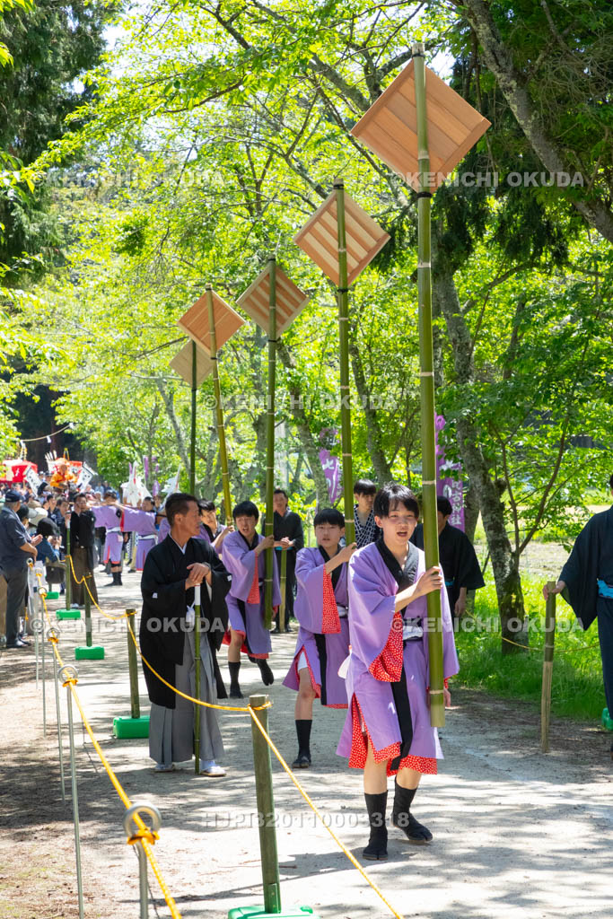 滋賀県　大荒比古神社　七川祭　奴振り（的練り）
