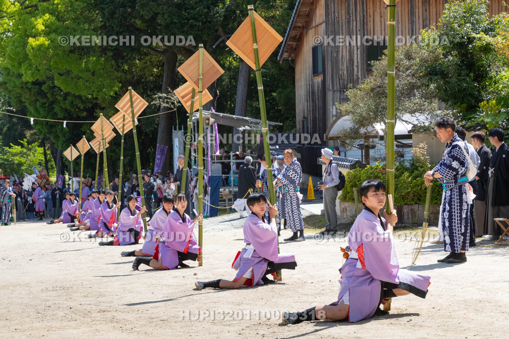 滋賀県　大荒比古神社　七川祭　奴振り（的練り）