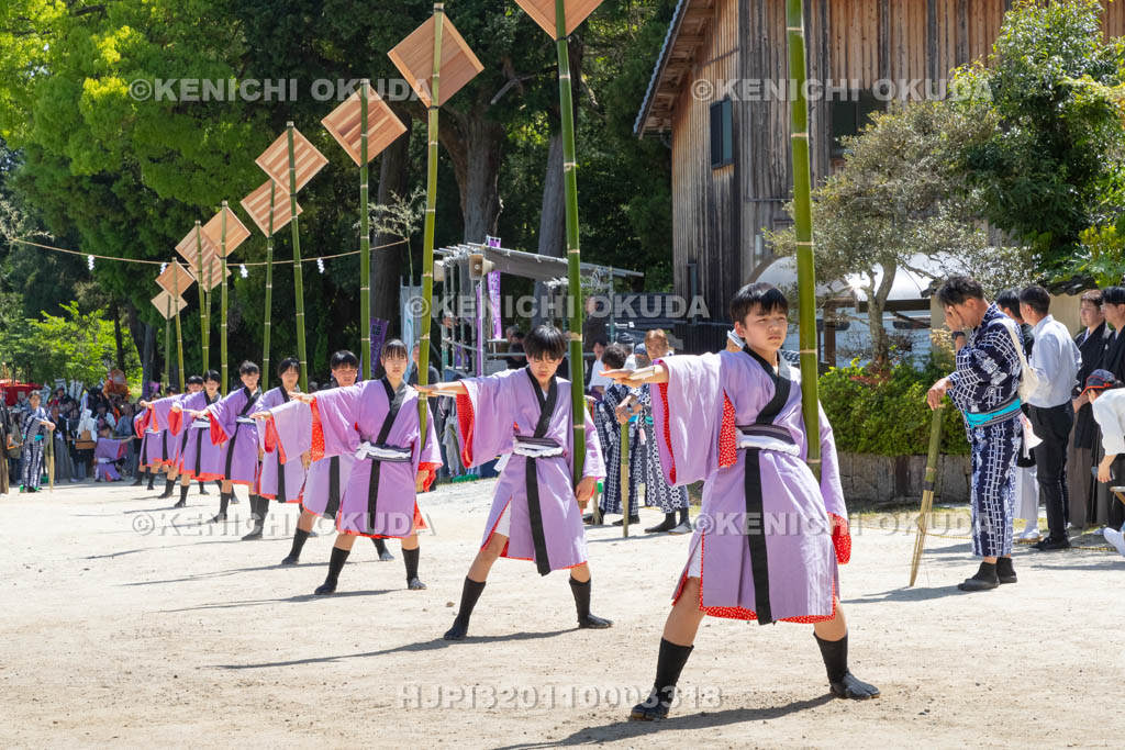 滋賀県　大荒比古神社　七川祭　奴振り（的練り）