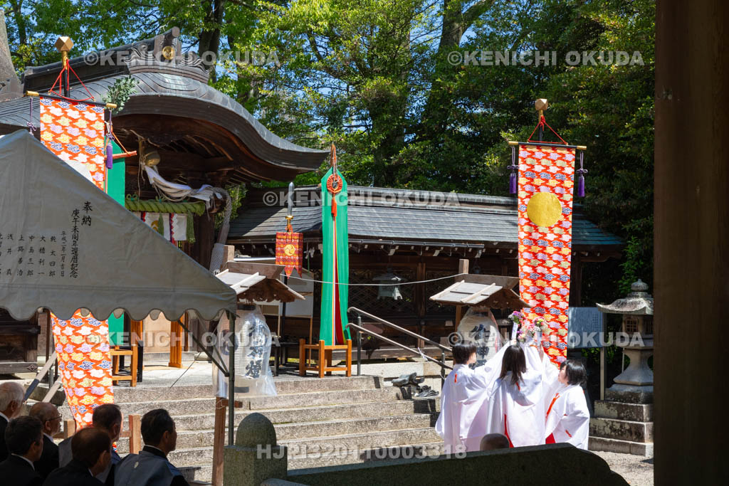 滋賀県　下新川神社　すし切り祭り　本社例祭　巫女舞