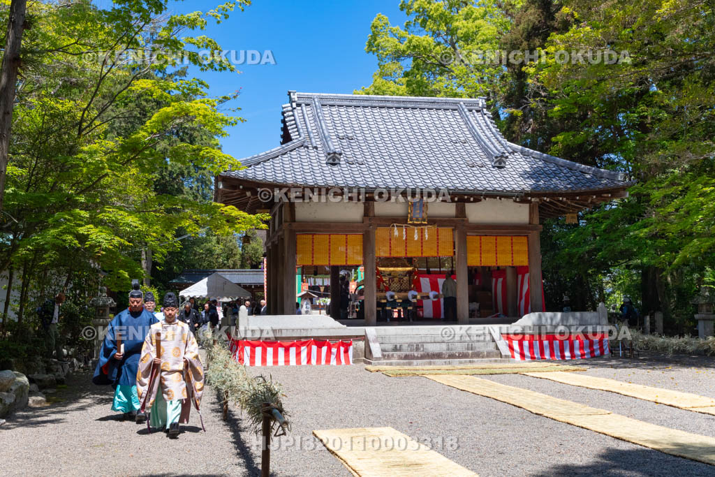 滋賀県　下新川神社　すし切り祭り　本社例祭　退下