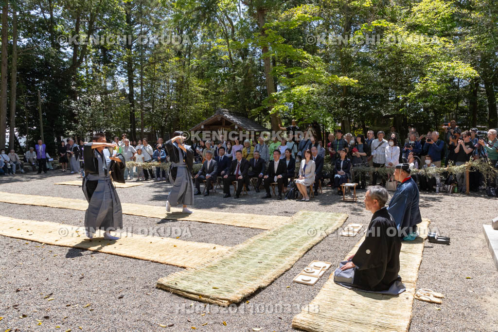 滋賀県　下新川神社　すし切り祭り　鮒鮓切り神事