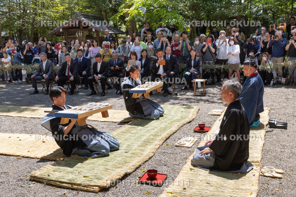滋賀県　下新川神社　すし切り祭り　鮒鮓切り神事