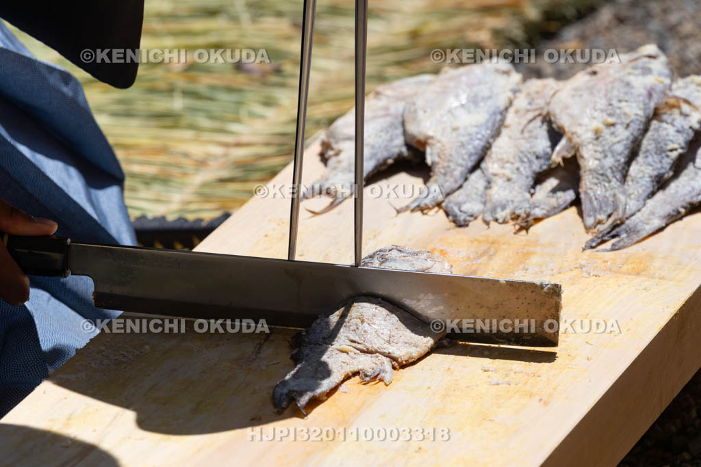 滋賀県　下新川神社　すし切り祭り　鮒鮓切り神事