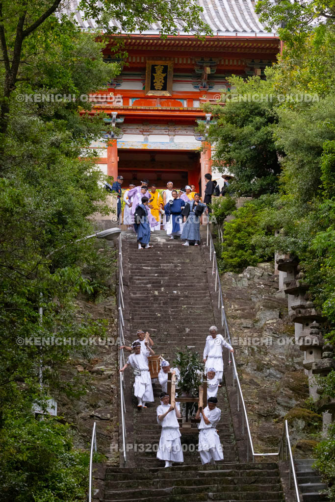 和歌山県　紀州東照宮　和歌祭　榊と唐櫃