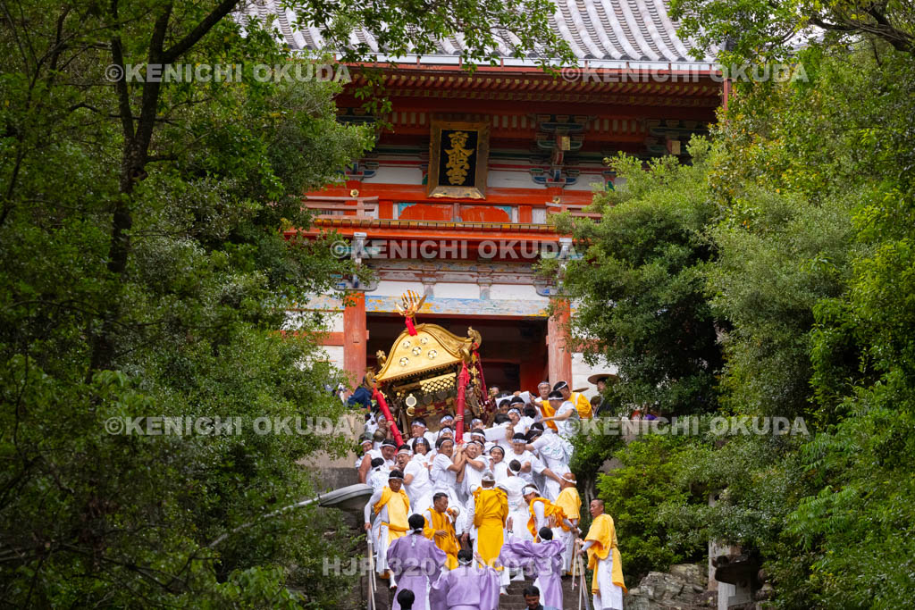 和歌山県　紀州東照宮　和歌祭　神輿おろし