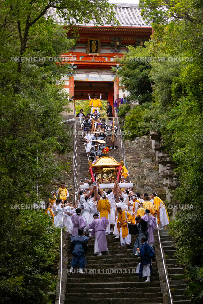 和歌山県　紀州東照宮　和歌祭　神輿おろし