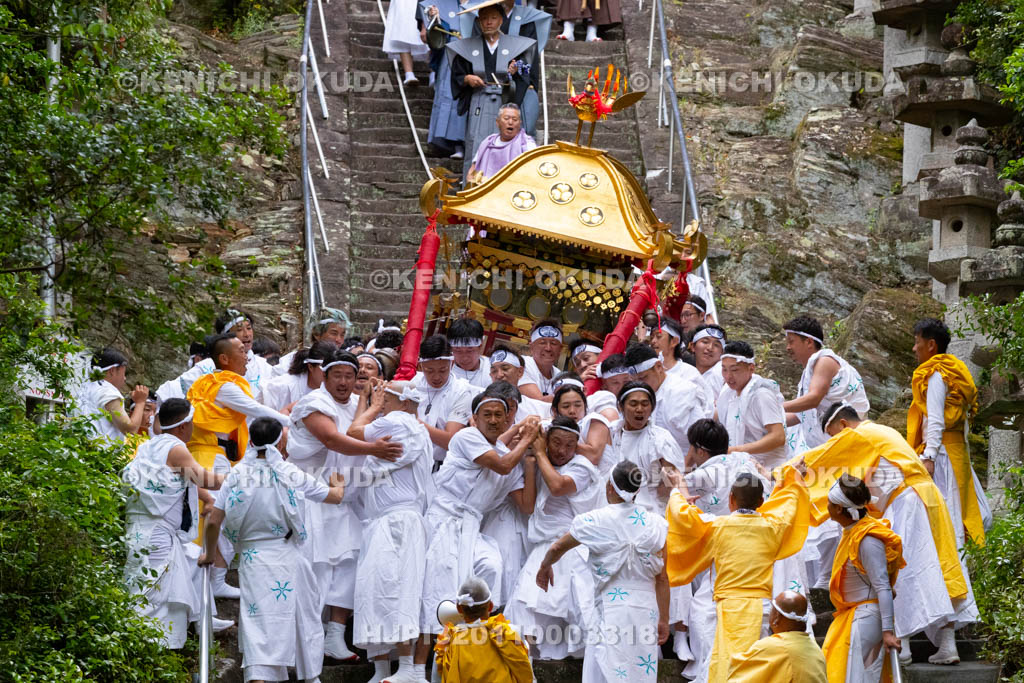 和歌山県　紀州東照宮　和歌祭　神輿おろし