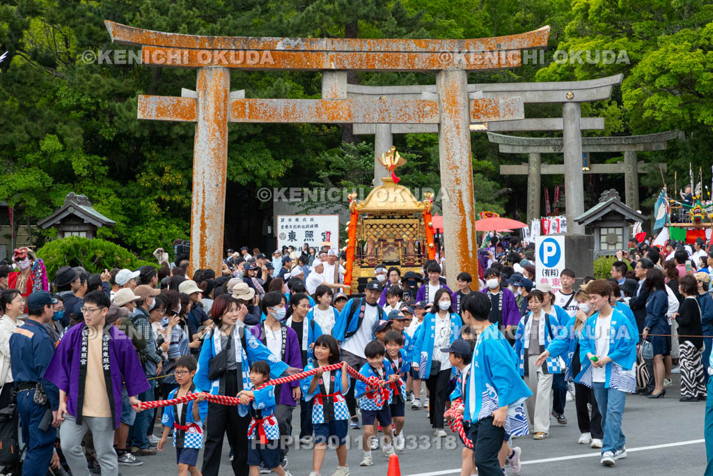 和歌山県　紀州東照宮　和歌祭　子供神輿渡御
