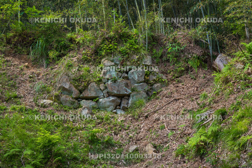 大阪府　芥川山城跡　大手石垣