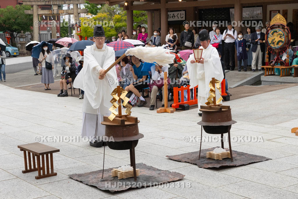 大阪府　方違神社　粽祭（例大祭）　湯神楽神事　修祓の儀