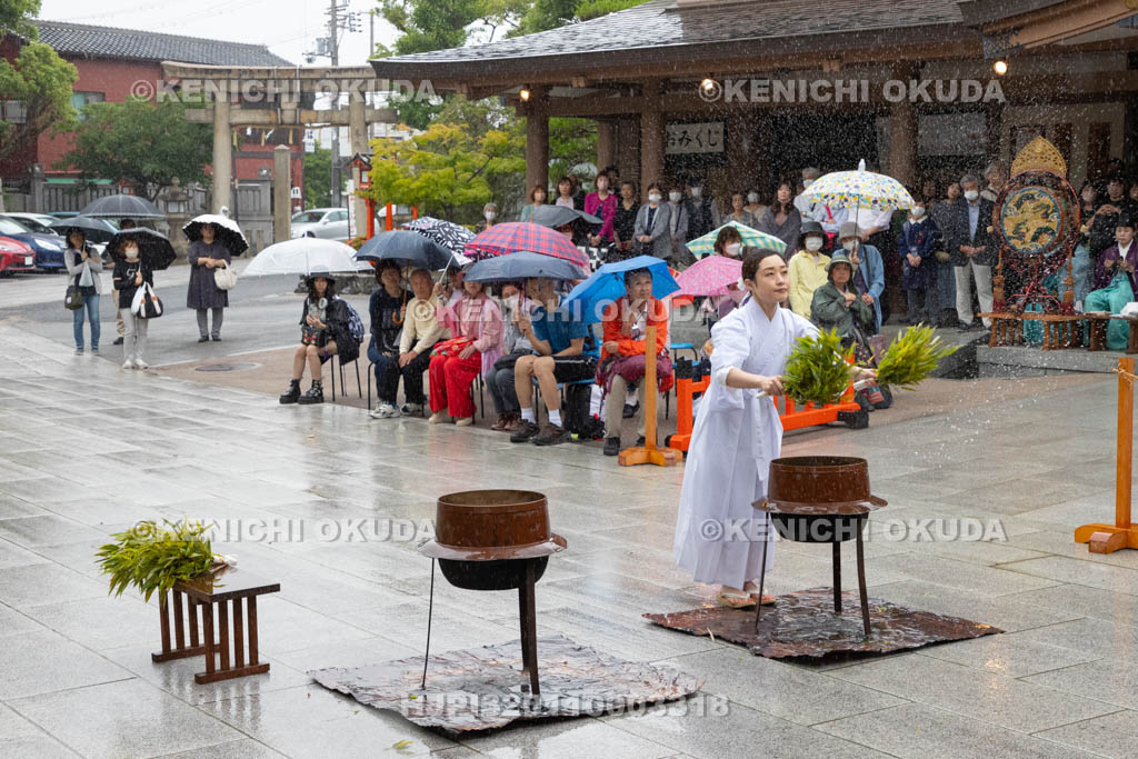 大阪府　方違神社　粽祭（例大祭）　湯神楽神事